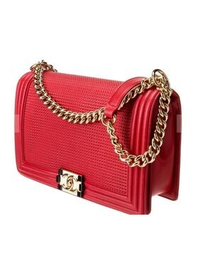 CHANEL Boy Bag Red Special Edition Leather Red